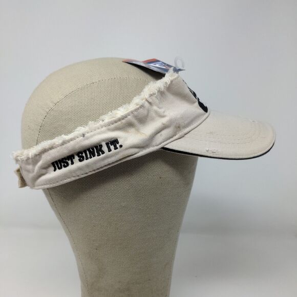 University of Beer Pong Men's Sun Visor Hat Cap Tan W/Tags Embroidered Logo - Picture 8 of 16